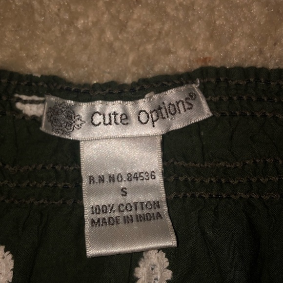 Green V Neck Dress - Picture 2 of 3